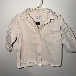 Zara Kids Cream Jean Jacket